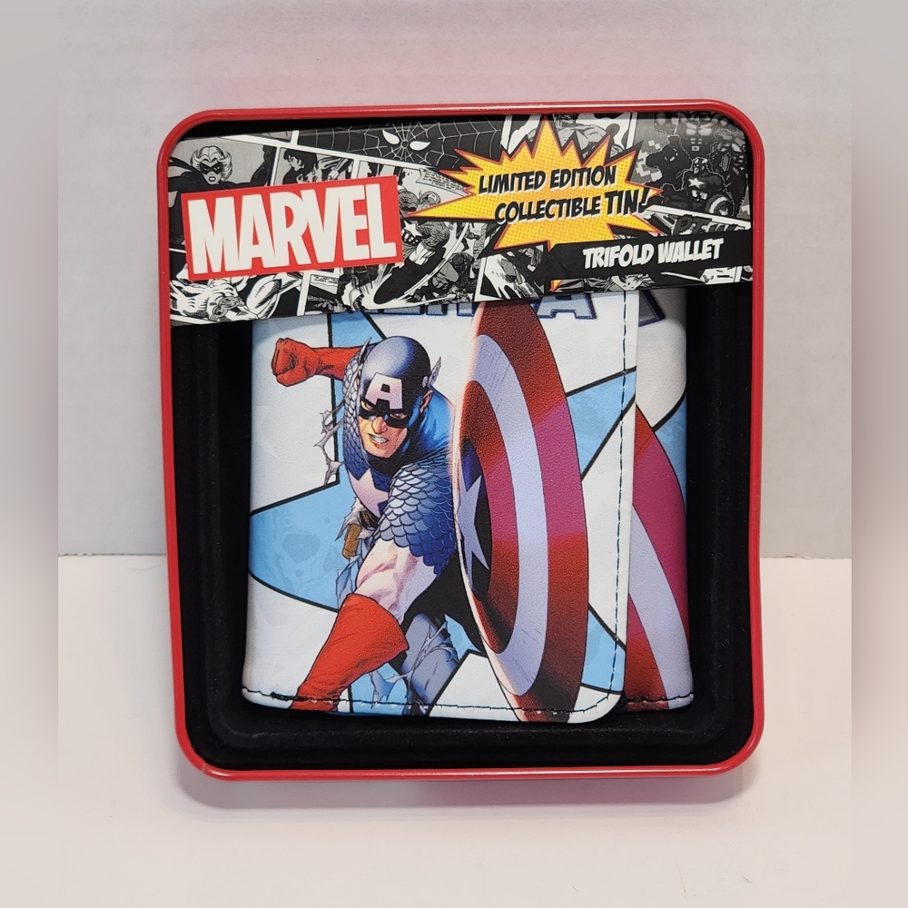 Marvel CAPTAIN AMERICA Trifold Wallet - NWT - Picture 2 of 9